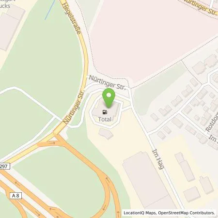 Standortübersicht der Tankstelle Circle K Deutschland GmbH in 73230 Kirchheim unter Teck