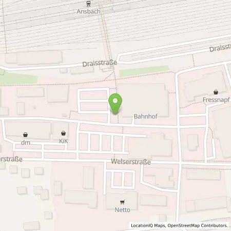 Standortübersicht der Tankstelle Stadtwerke Ansbach GmbH in 91522 Ansbach