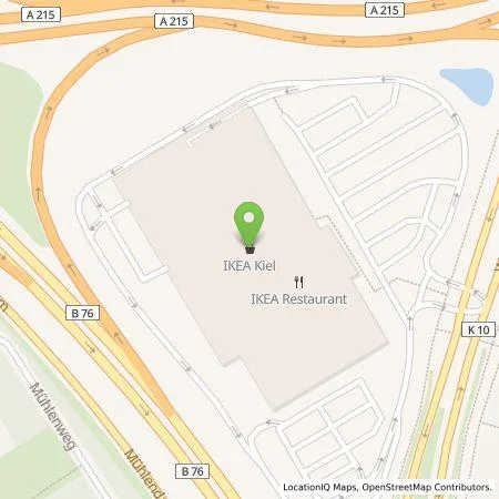 Standortübersicht der Tankstelle IKEA Deutschland GmbH & Co.KG in 24114 Kiel