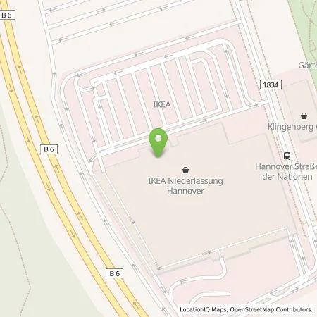 Standortübersicht der Tankstelle IKEA Deutschland GmbH & Co.KG in 30539 Hannover