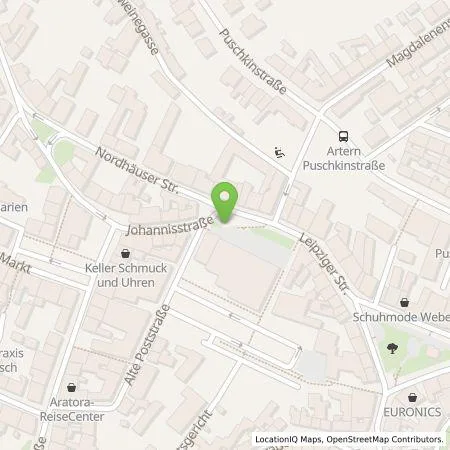 Standortübersicht der Tankstelle envia Mitteldeutsche Energie AG in 06556 Artern/Unstrut