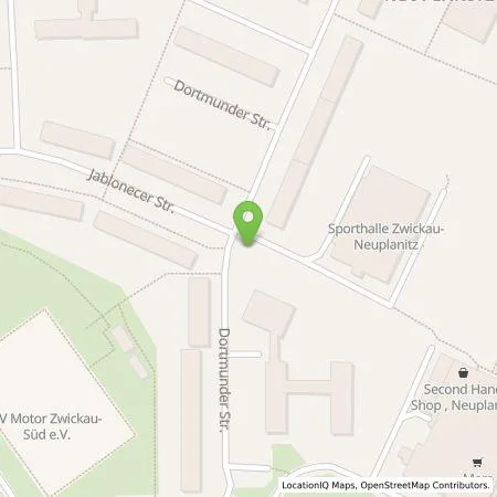 Standortübersicht der Tankstelle envia Mitteldeutsche Energie AG in 08062 Zwickau