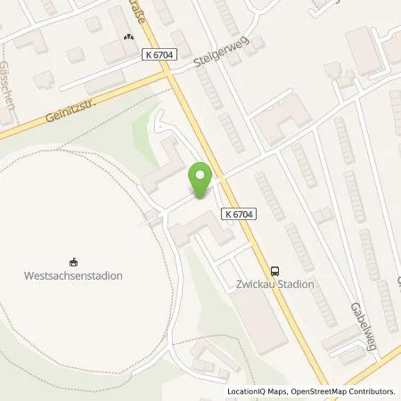 Standortübersicht der Tankstelle envia Mitteldeutsche Energie AG in 08056 Zwickau