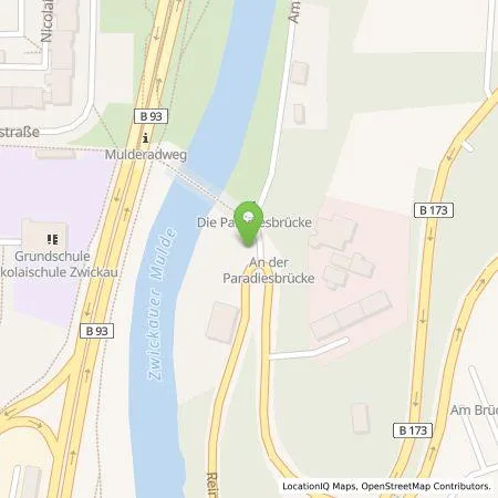 Standortübersicht der Tankstelle envia Mitteldeutsche Energie AG in 08066 Zwickau