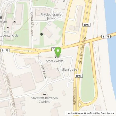 Standortübersicht der Tankstelle envia Mitteldeutsche Energie AG in 08056 Zwickau