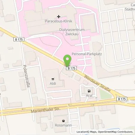 Standortübersicht der Tankstelle envia Mitteldeutsche Energie AG in 08060 Zwickau