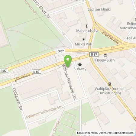 Standortübersicht der Tankstelle Stadtwerke Leipzig GmbH in 04109 Leipzig