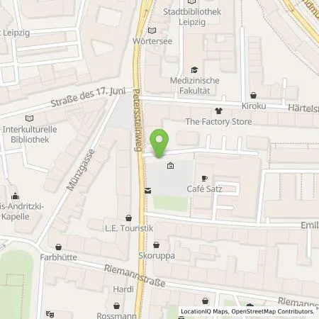 Standortübersicht der Tankstelle Stadtwerke Leipzig GmbH in 04107 Leipzig