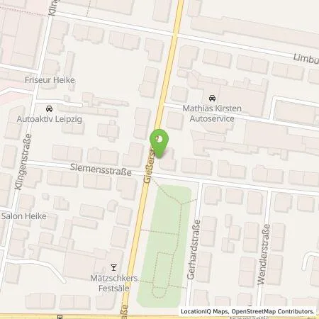 Standortübersicht der Tankstelle Stadtwerke Leipzig GmbH in 04229 Leipzig