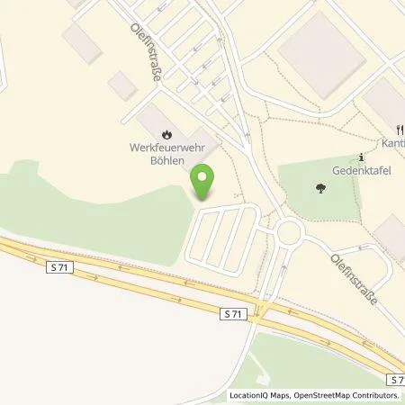 Standortübersicht der Tankstelle Stadtwerke Leipzig GmbH in 04564 Böhlen