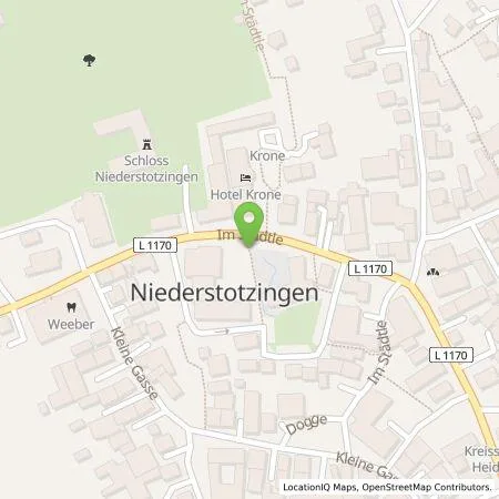 Standortübersicht der Tankstelle SWU Energie GmbH in 89168 Niederstotzingen