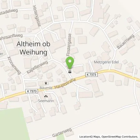 Standortübersicht der Tankstelle SWU Energie GmbH in 89195 Staig (Altheim)