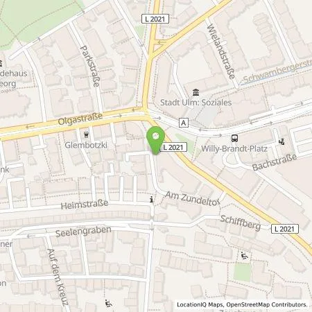 Standortübersicht der Tankstelle SWU Energie GmbH in 89073 Ulm