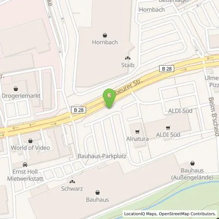 Standortübersicht der Tankstelle SWU Energie GmbH in 89073 Ulm