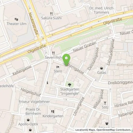 Standortübersicht der Tankstelle SWU Energie GmbH in 89073 Ulm