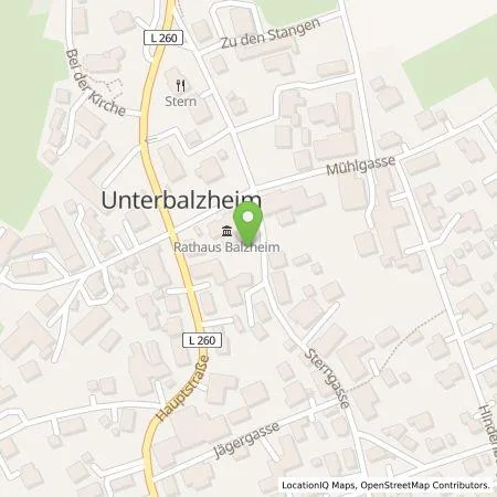 Standortübersicht der Tankstelle SWU Energie GmbH in 88481 Balzheim