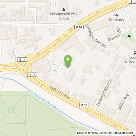 Standortübersicht der Tankstelle EWE Go GmbH in 91522 Ansbach