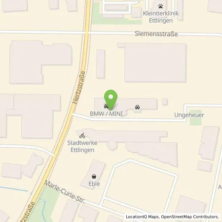 Standortübersicht der Tankstelle Emscher Lippe Energie GmbH in 76275 Ettlingen