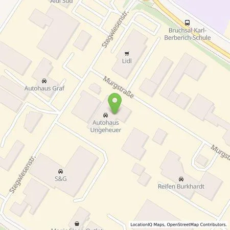 Standortübersicht der Tankstelle Emscher Lippe Energie GmbH in 76646 Bruchsal