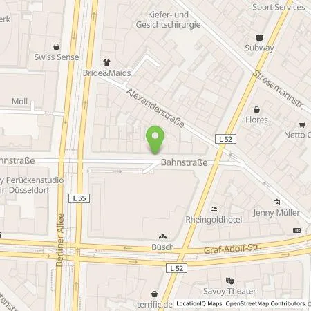 Standortübersicht der Tankstelle Stadtwerke Düsseldorf AG in 40212 Düsseldorf