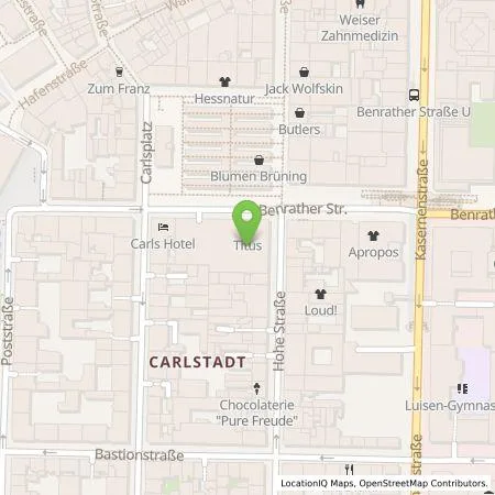 Standortübersicht der Tankstelle Stadtwerke Düsseldorf AG in 40213 Düsseldorf