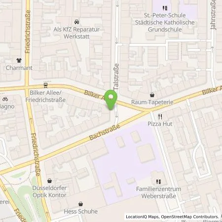 Standortübersicht der Tankstelle Stadtwerke Düsseldorf AG in 40217 Düsseldorf