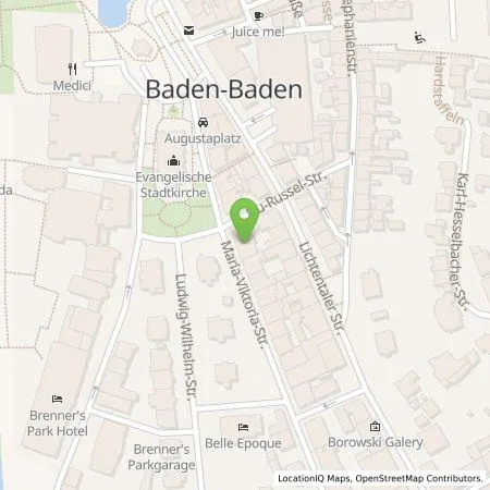 Standortübersicht der Tankstelle Parkgaragengesellschaft Baden-Baden mbH in 76530 Baden-Baden