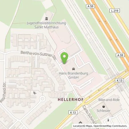 Standortübersicht der Tankstelle Procar Automobile Düsseldorf GmbH in 40595 Düsseldorf