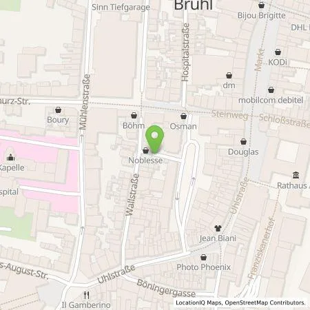 Standortübersicht der Tankstelle Wattif Europe GmbH in 50321 Brühl