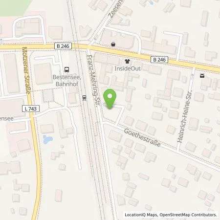 Standortübersicht der Tankstelle E.DIS AG in 15741 Bestensee