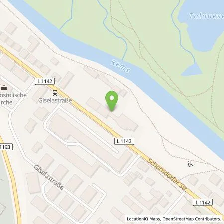 Standortübersicht der Tankstelle Nachhaltige Energielösungen Waiblingen GmbH in 71332 Waiblingen