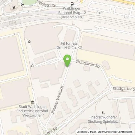 Standortübersicht der Tankstelle Nachhaltige Energielösungen Waiblingen GmbH in 71332 Waiblingen
