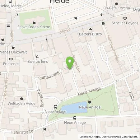 Standortübersicht der Tankstelle Leitungstiefbau Dithmarschen GmbH in 25746 Heide