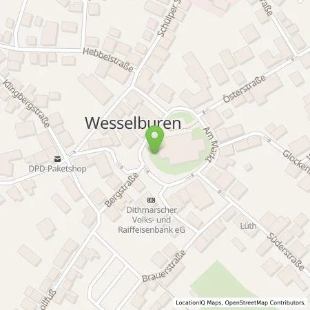 Standortübersicht der Tankstelle Leitungstiefbau Dithmarschen GmbH in 25764 Wesselburen