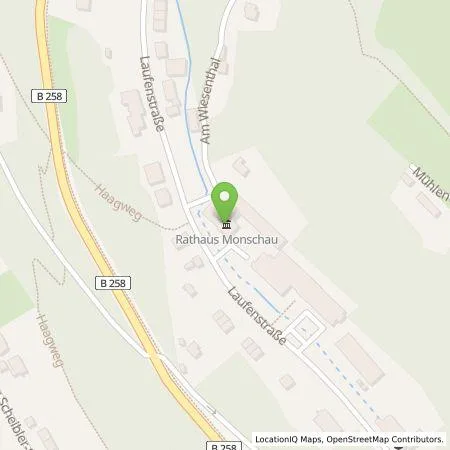 Standortübersicht der Tankstelle EWV Energie- und Wasser-Versorgung GmbH in 52156 Monschau