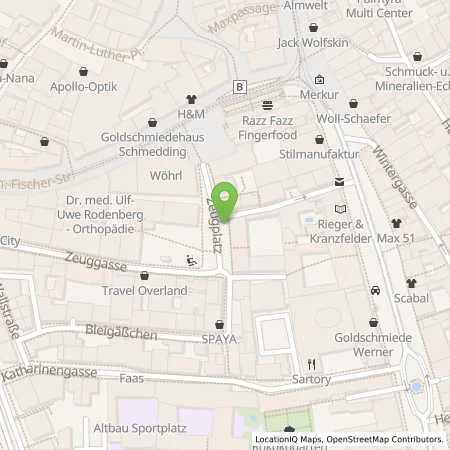 Standortübersicht der Tankstelle Stadtwerke Augsburg Energie GmbH in 86150 Augsburg