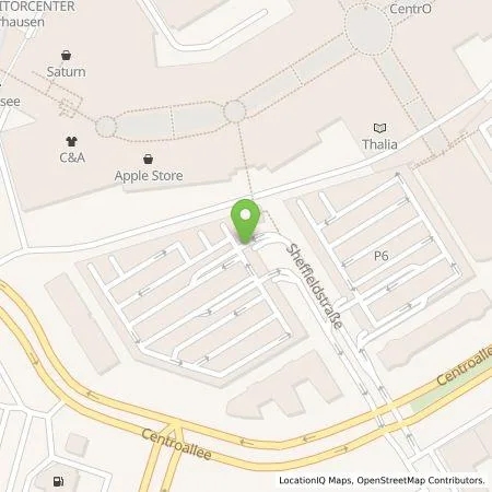 Standortübersicht der Tankstelle Energieversorgung Oberhausen AG in 46047 Oberhausen