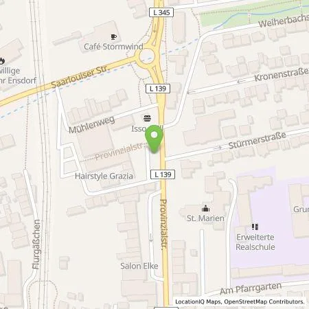 Standortübersicht der Tankstelle energis GmbH in 66806 Ensdorf