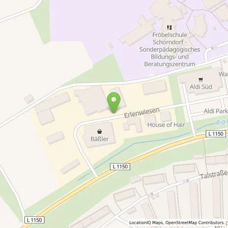 Standortübersicht der Tankstelle ALDI SÜD Immobilienverwaltungs-GmbH & Co. oHG in 73614 Schorndorf