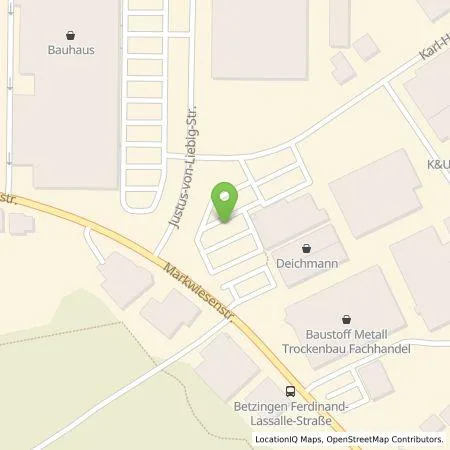 Standortübersicht der Tankstelle ALDI SÜD Immobilienverwaltungs-GmbH & Co. oHG in 72770 Reutlingen (Betzingen)