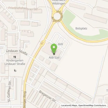 Standortübersicht der Tankstelle ALDI SÜD Immobilienverwaltungs-GmbH & Co. oHG in 89079 Ulm
