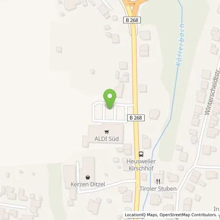 Standortübersicht der Tankstelle ALDI SÜD Immobilienverwaltungs-GmbH & Co. oHG in 66265 Heusweiler