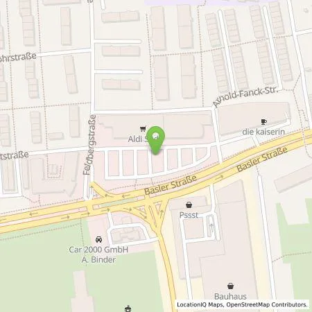 Standortübersicht der Tankstelle ALDI SÜD Immobilienverwaltungs-GmbH & Co. oHG in 79115 Freiburg