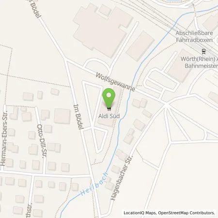 Standortübersicht der Tankstelle ALDI SÜD Immobilienverwaltungs-GmbH & Co. oHG in 76744 Wörth am Rhein
