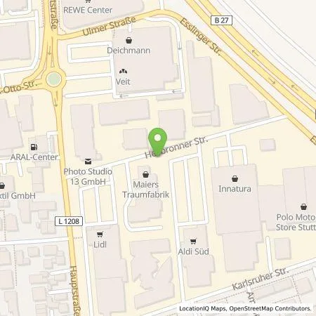 Standortübersicht der Tankstelle ALDI SÜD Immobilienverwaltungs-GmbH & Co. oHG in 70771 Leinfelden (Echerdingen)