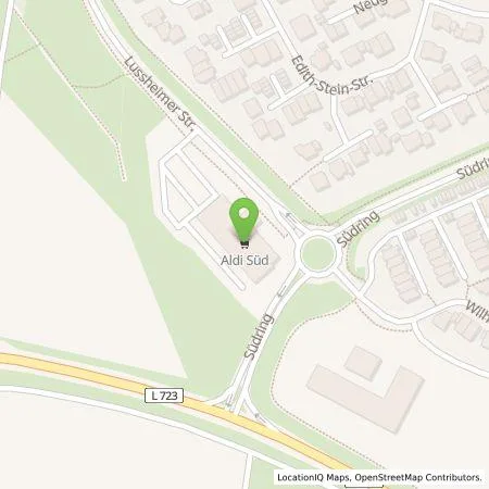 Standortübersicht der Tankstelle ALDI SÜD Immobilienverwaltungs-GmbH & Co. oHG in 68766 Hockenheim