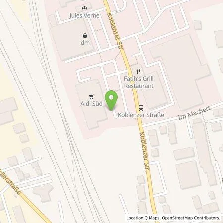 Standortübersicht der Tankstelle ALDI SÜD Immobilienverwaltungs-GmbH & Co. oHG in 56112 Lahnstein