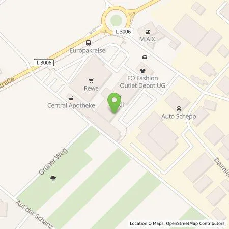 Standortübersicht der Tankstelle ALDI SÜD Immobilienverwaltungs-GmbH & Co. oHG in 61449 Steinbach