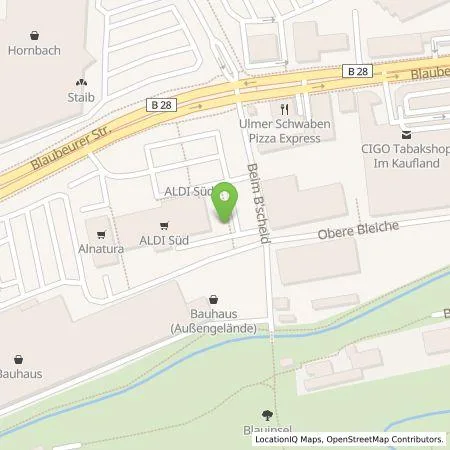 Standortübersicht der Tankstelle ALDI SÜD Immobilienverwaltungs-GmbH & Co. oHG in 89077 Ulm