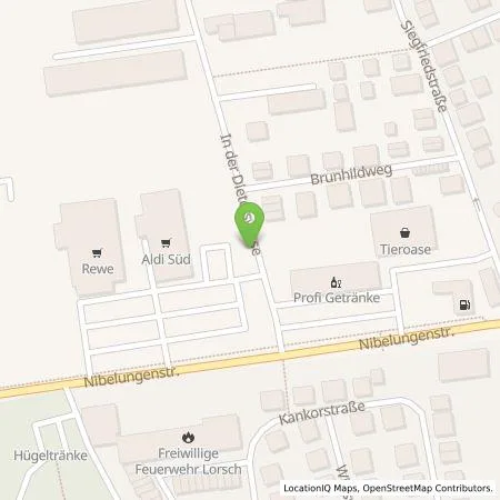 Standortübersicht der Tankstelle ALDI SÜD Immobilienverwaltungs-GmbH & Co. oHG in 64653 Lorsch